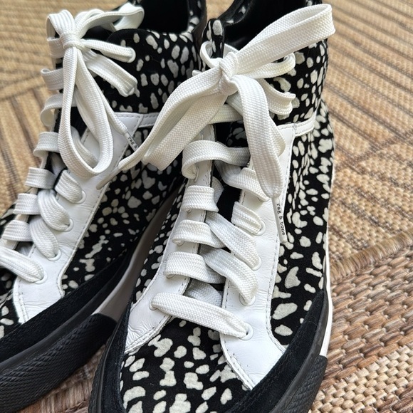 Rag & Bone Army High Black/White Cheetah Cow 9.5 US Women 40 Steampunk - Picture 3 of 11